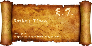 Ratkay Tímea névjegykártya